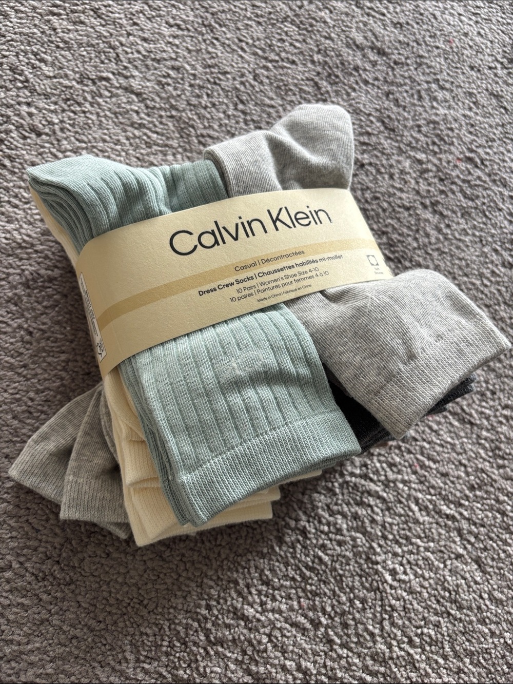 Calvin Klein Women’s Crew Socks 10 Pair Pack NWT Size 4-10